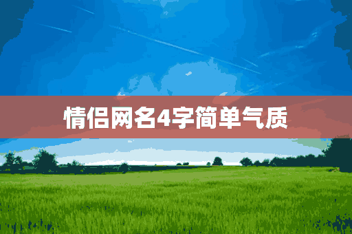 情侣网名4字简单气质(情侣网名4字简单气质英文)